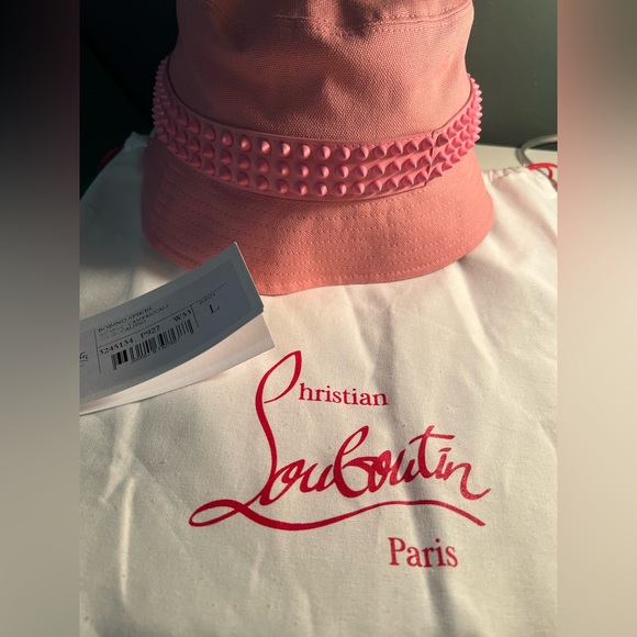 Christian Louboutin Pink Spiked bucket hat(nwt) - Picture 3 of 7
